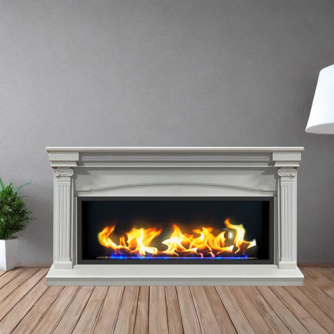 Биокамин в линейном портале "Русский огонь" Николь с защитным и декоративным стеклом по цене 113 450 руб.