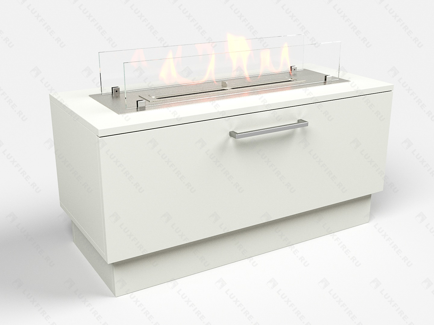 Тумба универсальная Lux Fire "Варвара" 800, белая, с биокамином 450 XS по цене 52 800 руб.