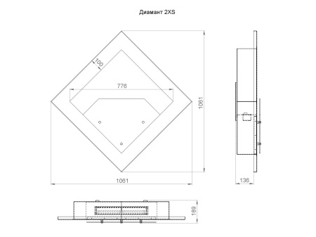 Настенный биокамин Lux Fire "Диамант 2" XS Настенный биокамин Lux Fire "Диамант 2" XS по цене 41 800 руб.