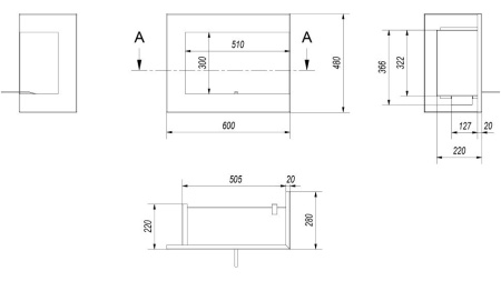 Биокамин Kratki DELTA/P/600 угловая Биокамин Kratki DELTA/P/600 угловая по цене